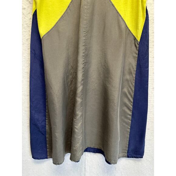 AIKO Reformation Women Dress Alpaca Silk Viscose Colorblock Quiet Luxury M - Picture 9 of 11